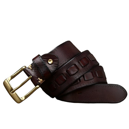 Ceinture en cuir de luxe 2 marron