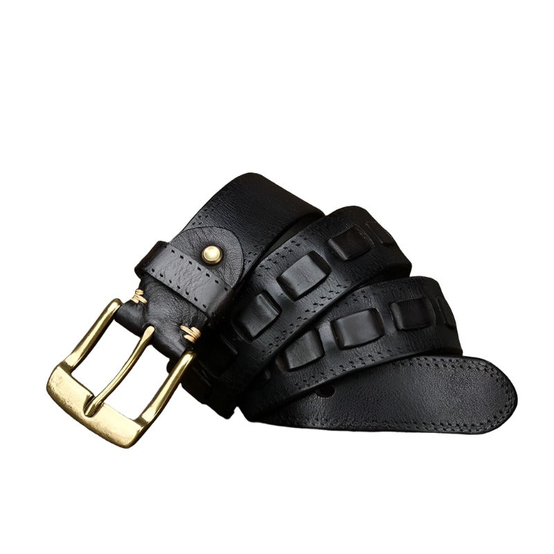 Ceinture en cuir de luxe 2 noire