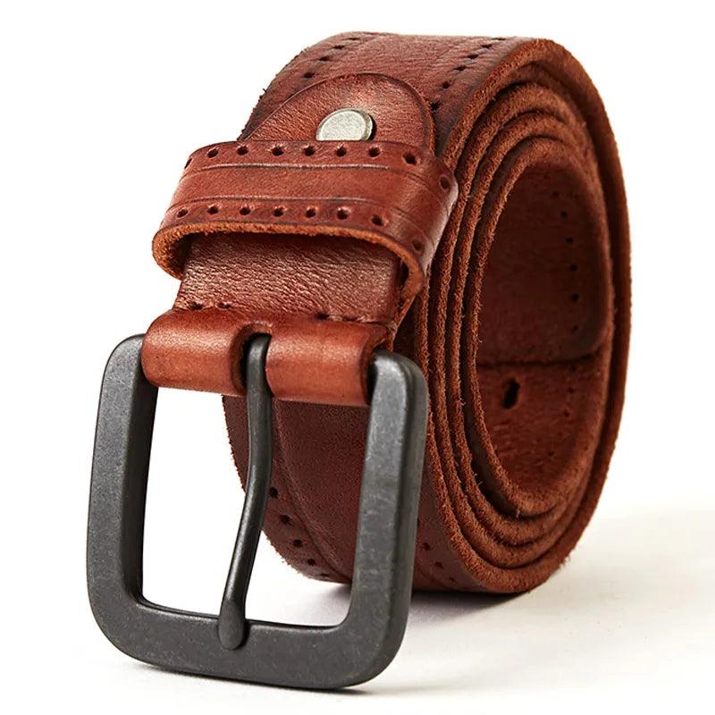 Ceinture Cuir Vachette marron