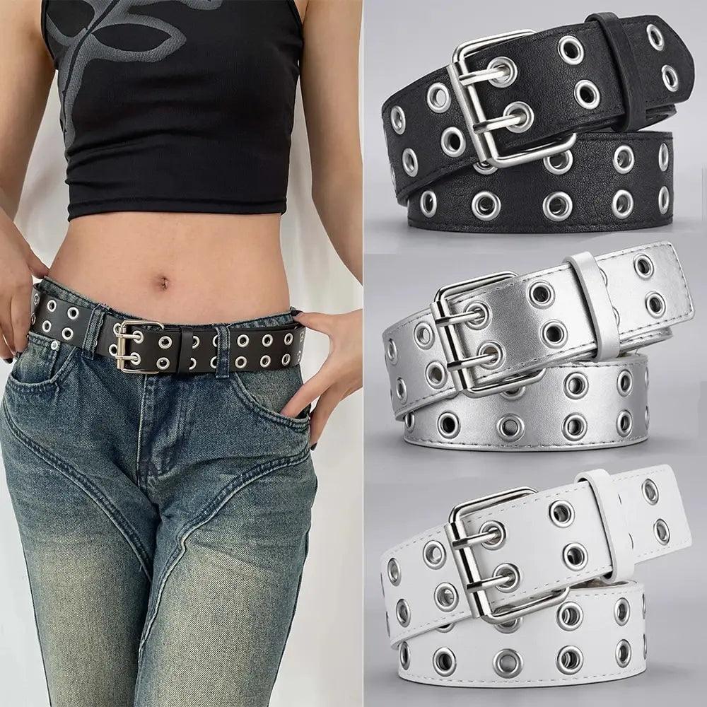 Ceinture Femme Double Ardillon porté
