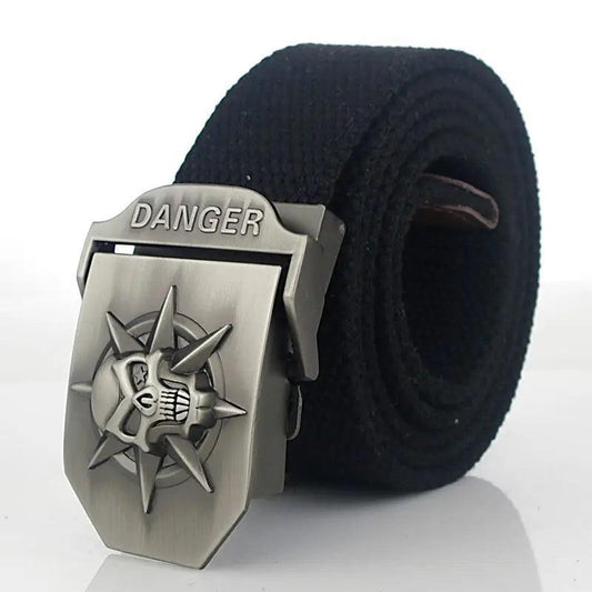 Ceinture Tactique Boucle Tête de Mort