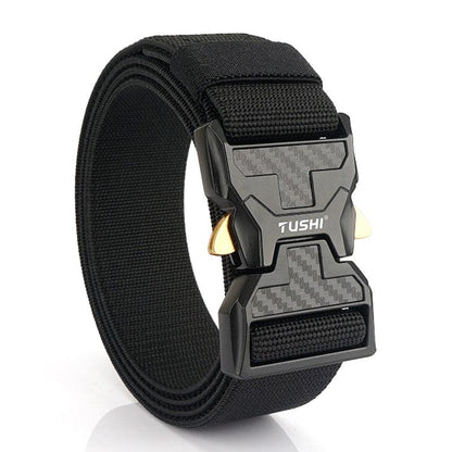 Ceinture tactique homme en nylon noire