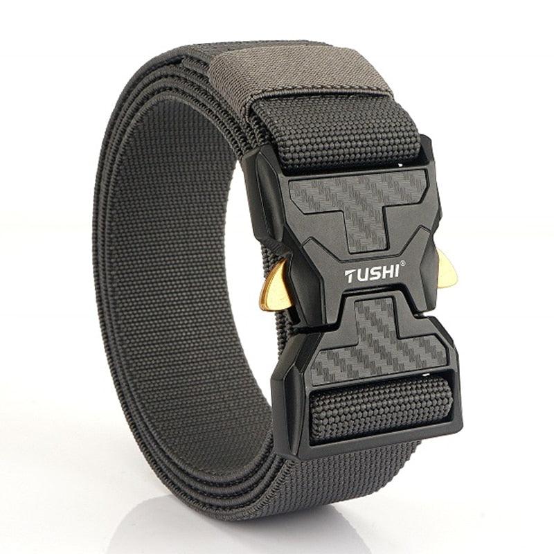 Ceinture tactique homme en nylon grise