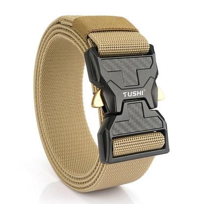 Ceinture tactique homme en nylon khaki