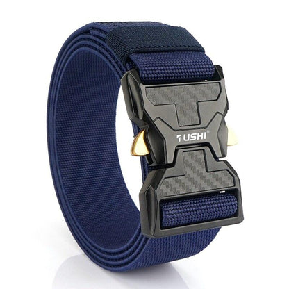 Ceinture tactique homme en nylon bleu