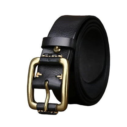 Ceinture Vintage en Cuir noir