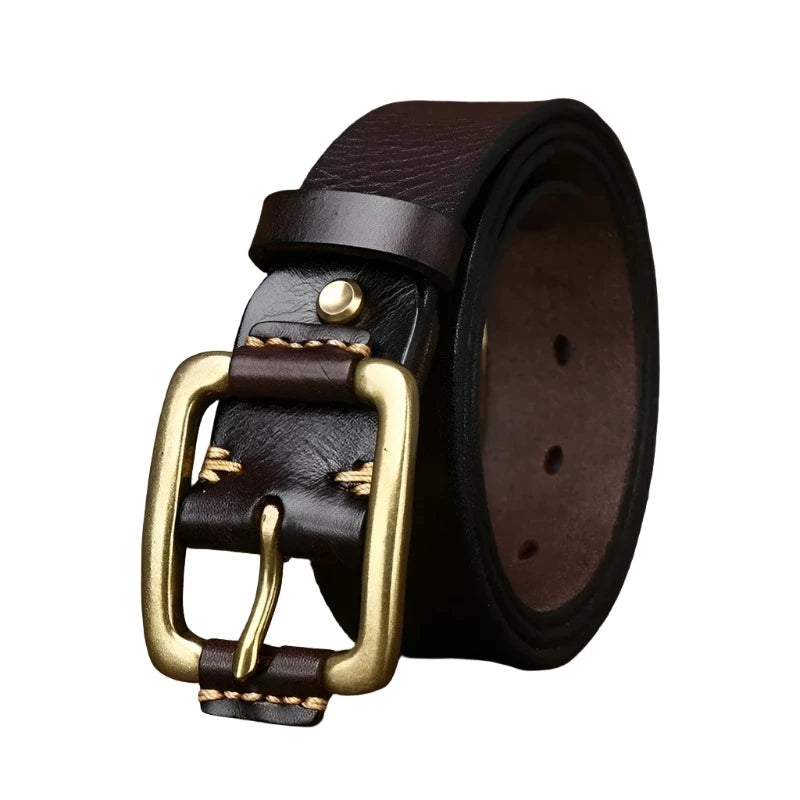 Ceinture Vintage en Cuir marron