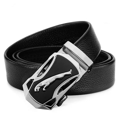 Ceinture Automatique pour Homme Boucle Panthère Grise