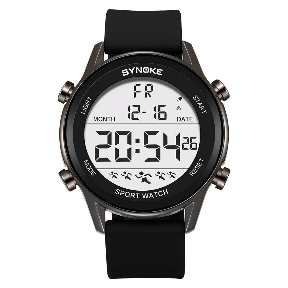 Montre Digitale Sport Homme Grand Écran LED