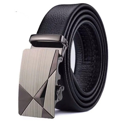 Ceinture Automatique pour Homme Boucle Triangle Grise