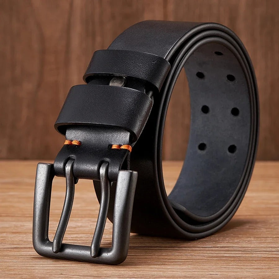 Ceinture Homme en cuir véritable Bouble Double ardillon