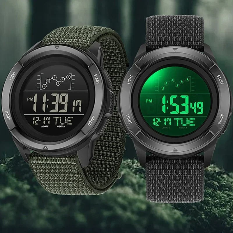 Montre Digitale Militaire Homme – Sport Étanche LED
