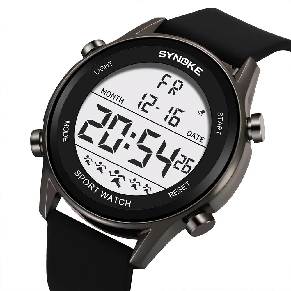 Montre Digitale Sport Homme Grand Écran LED