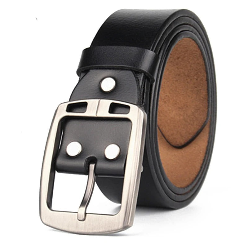 Ceinture vintage en cuir véritable pour Homme