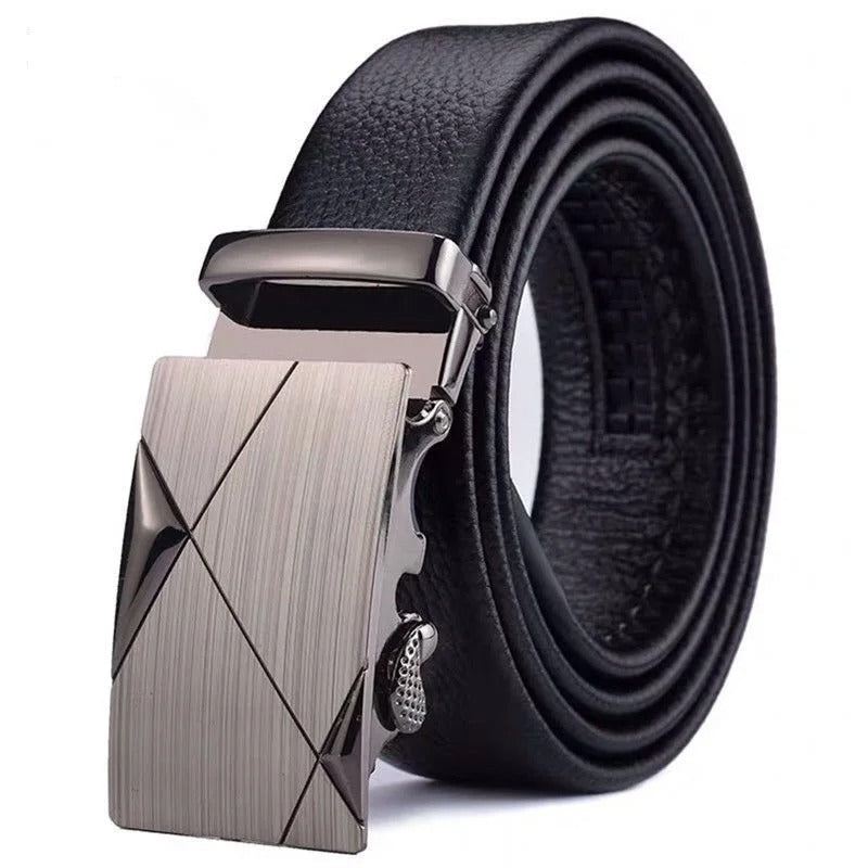 Ceinture à Boucle Automatique grise pour Homme