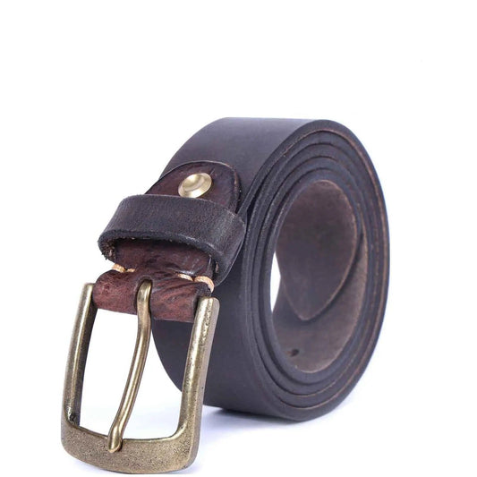 Ceinture Vintage en Cuir Véritable pour Homme