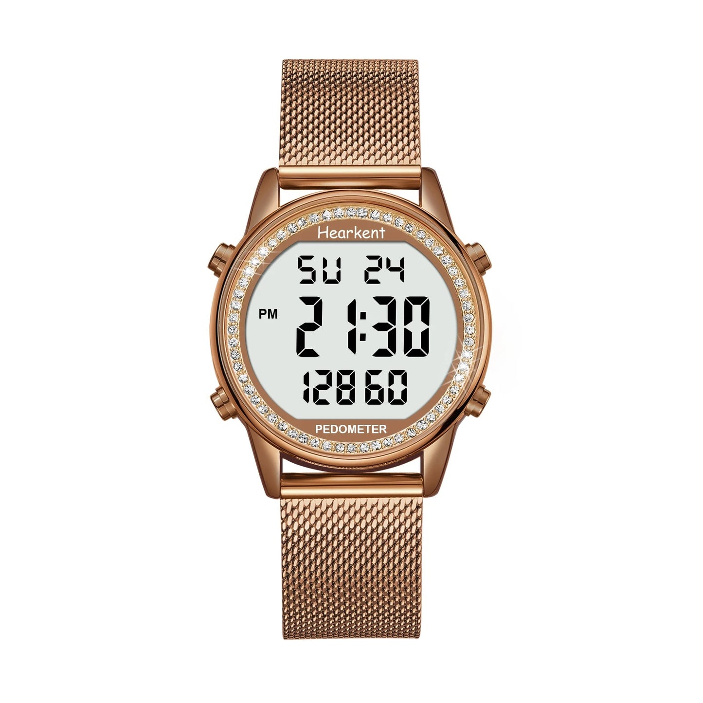 Montre Digitale Femme – Podomètre, Étanche 30M & Élégante