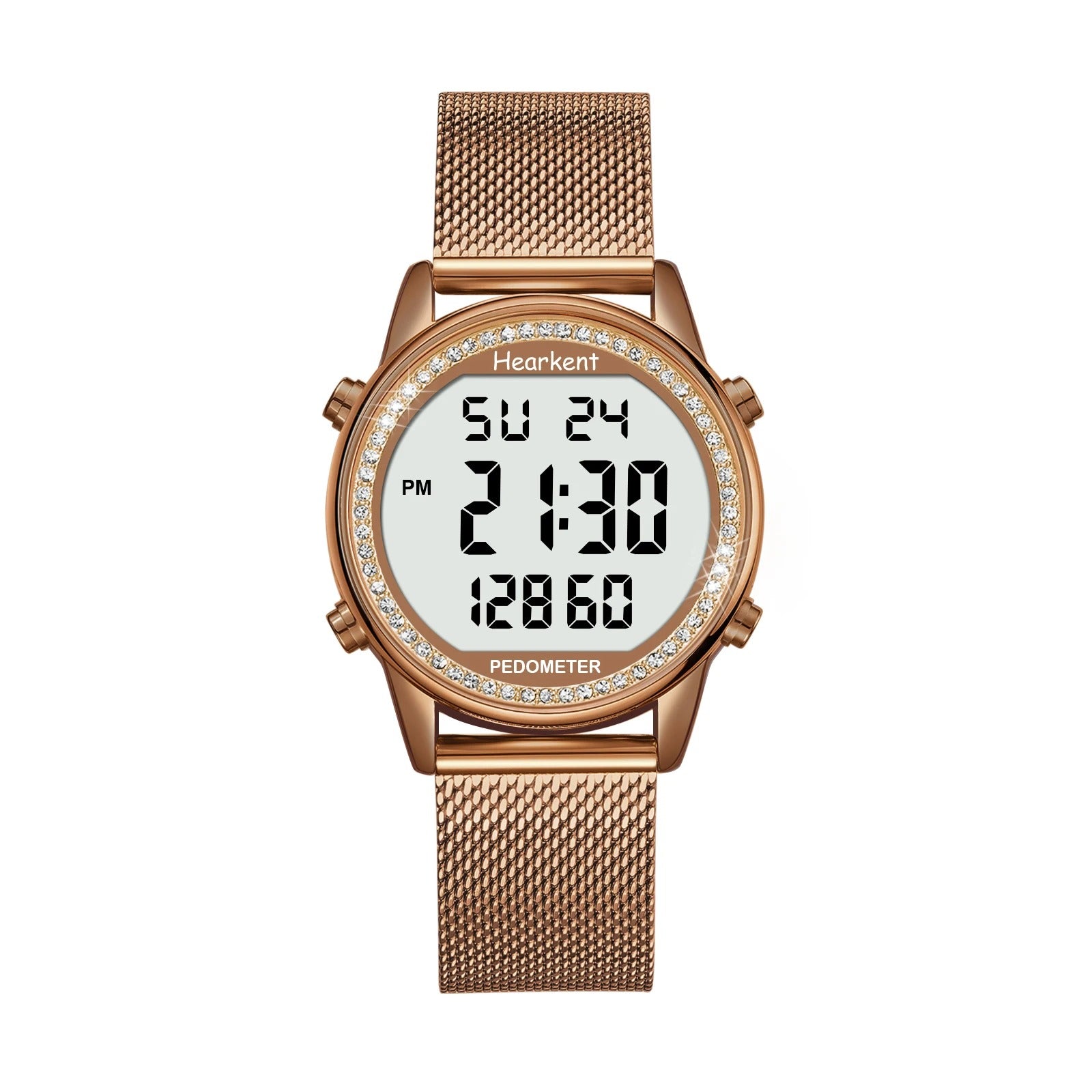 Montre Digitale Femme – Podomètre, Étanche 30M & Élégante