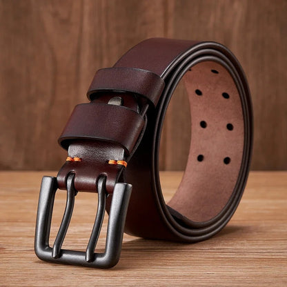 Ceinture Homme en cuir véritable Bouble Double ardillon