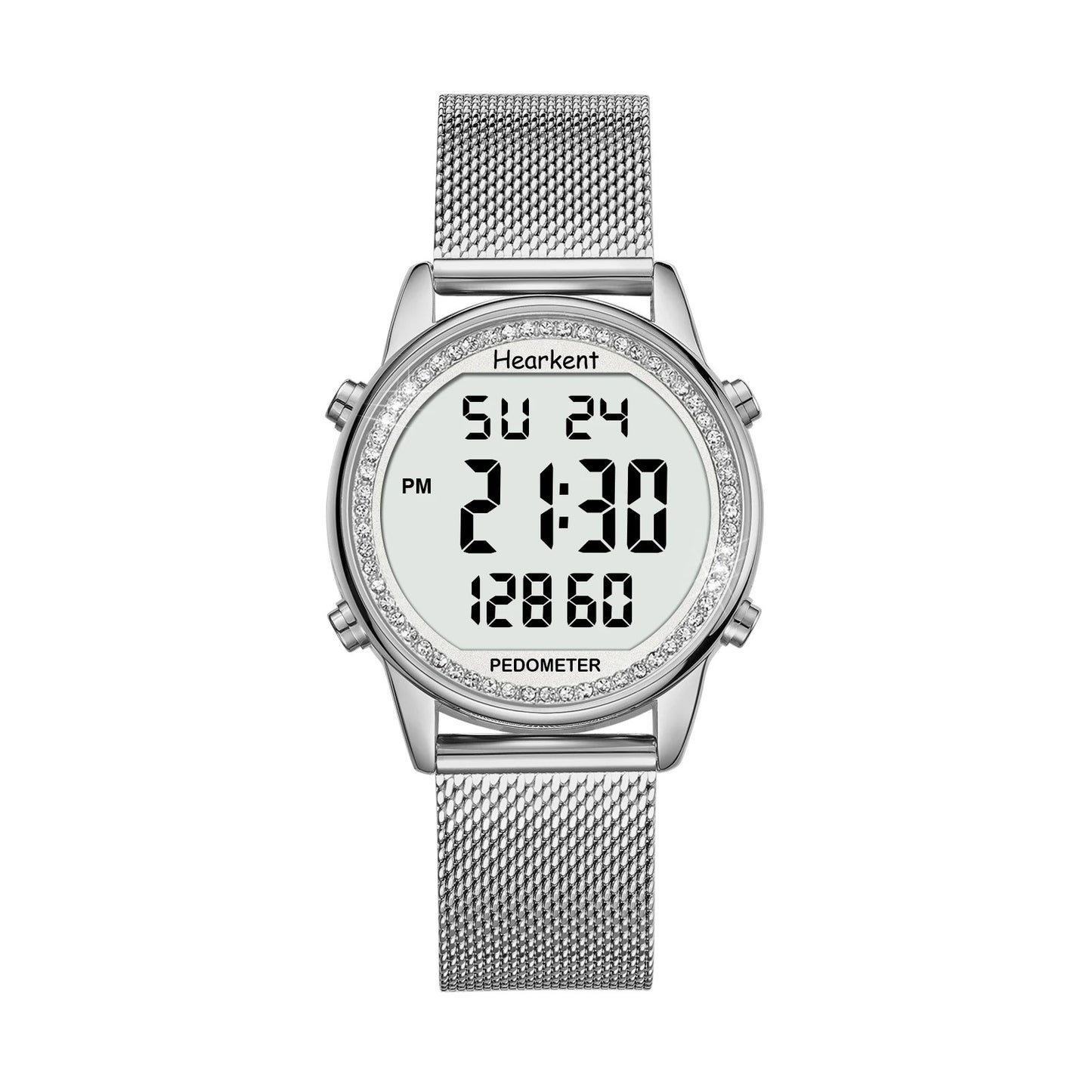 Montre Digitale Femme – Podomètre, Étanche 30M & Élégante