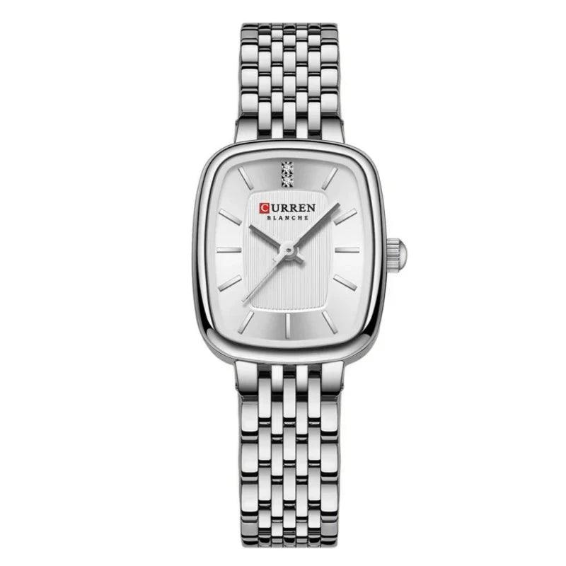 Montre à quartz tendance pour femme Argent