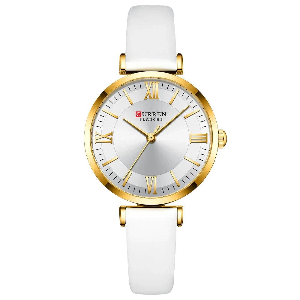 Montre Femme Bracelet Cuir White