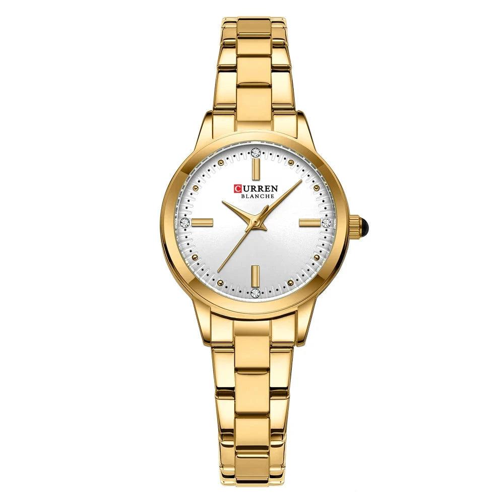 Montre Femme en Acier Inoxydable Or & Argent