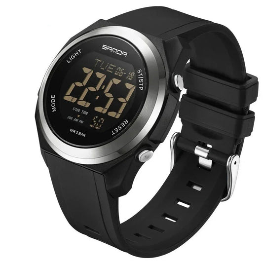 Montre Digitale Unisexe – Sport, LED & Multifonction