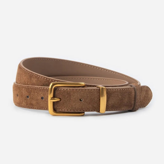 Ceinture en cuir de suède au design rétro