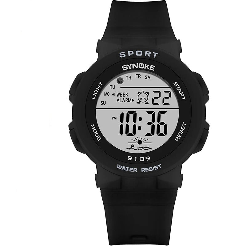 Montre Sport Femme – LED, Chronographe & Étanche 50M