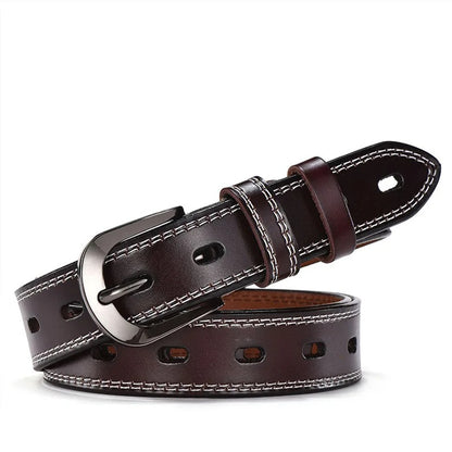 Ceinture en cuir véritable pour femme