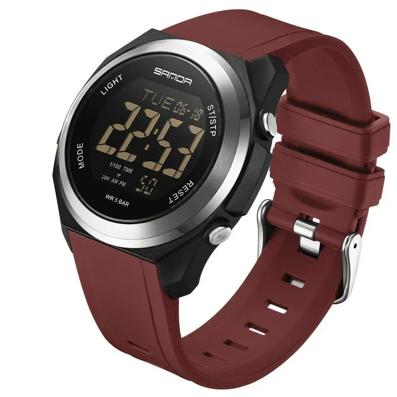 Montre Digitale Unisexe – Sport, LED & Multifonction