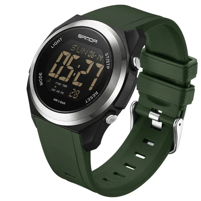 Montre Digitale Unisexe – Sport, LED & Multifonction