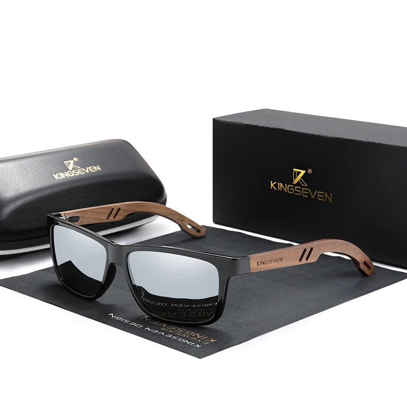 Lunettes de Soleil en Bois de Noyer