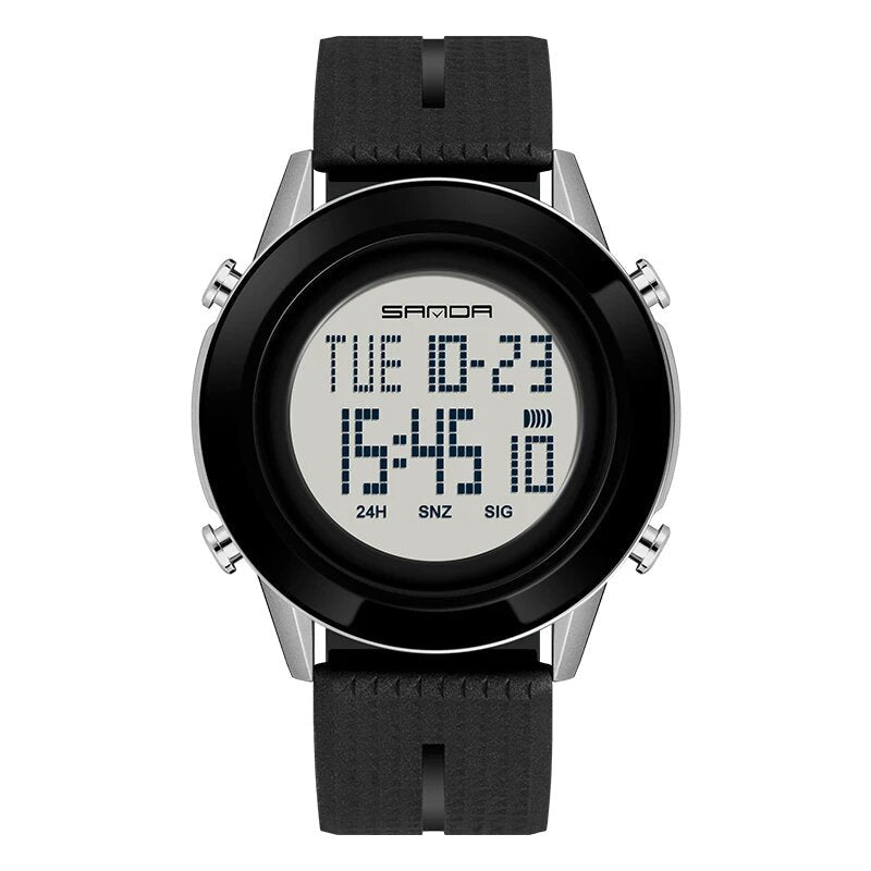 Montre Digitale Sport – Étanche, Alarme & Lumineuse