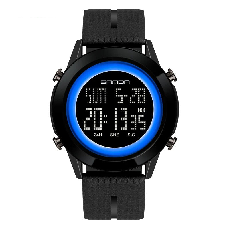 Montre Digitale Sport – Étanche, Alarme & Lumineuse