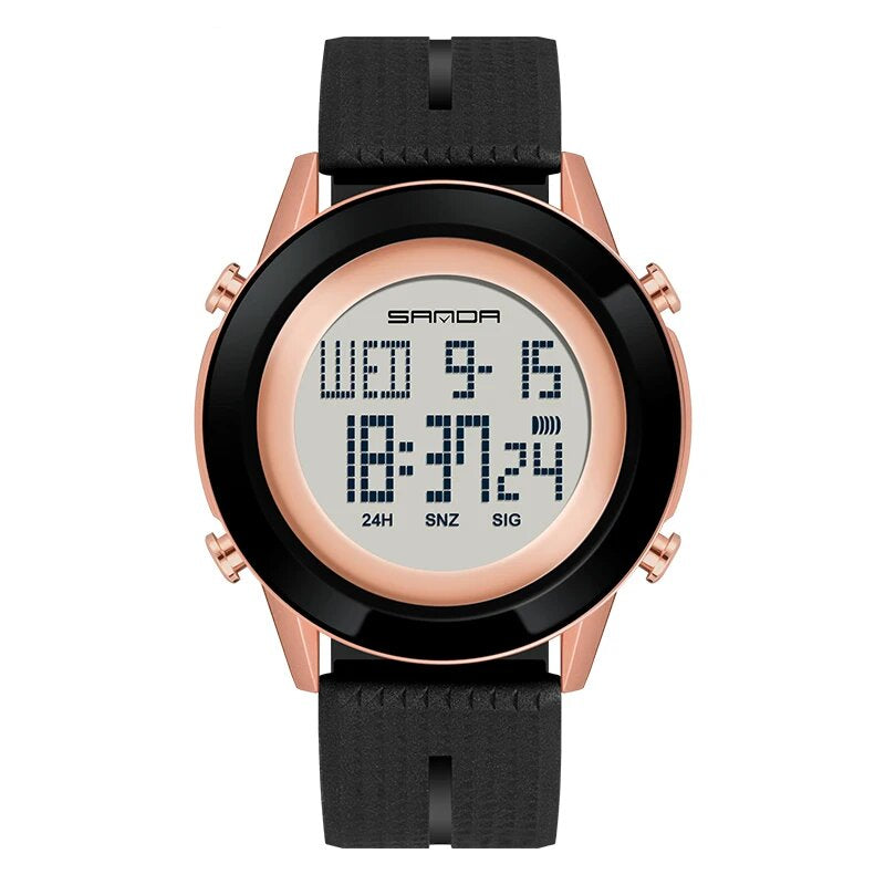 Montre Digitale Sport – Étanche, Alarme & Lumineuse