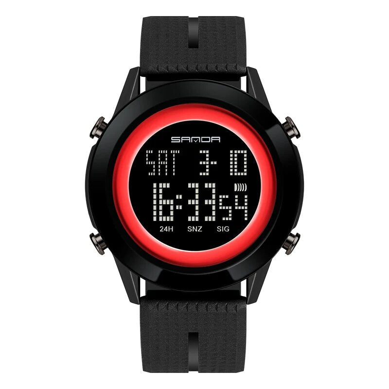 Montre Digitale Sport – Étanche, Alarme & Lumineuse