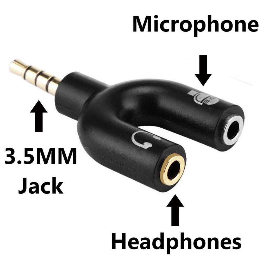 Adaptateur de casque jack 3.5 mm 2 en 1 micro et câble audio pour casque de  jeu à double prise PC PS4 / smartphone / PC