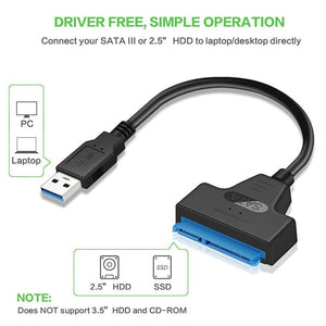 Adaptateur SATA 3 / USB 2.0, SATA 3 / USB 3.0, SATA 3 / USB type C