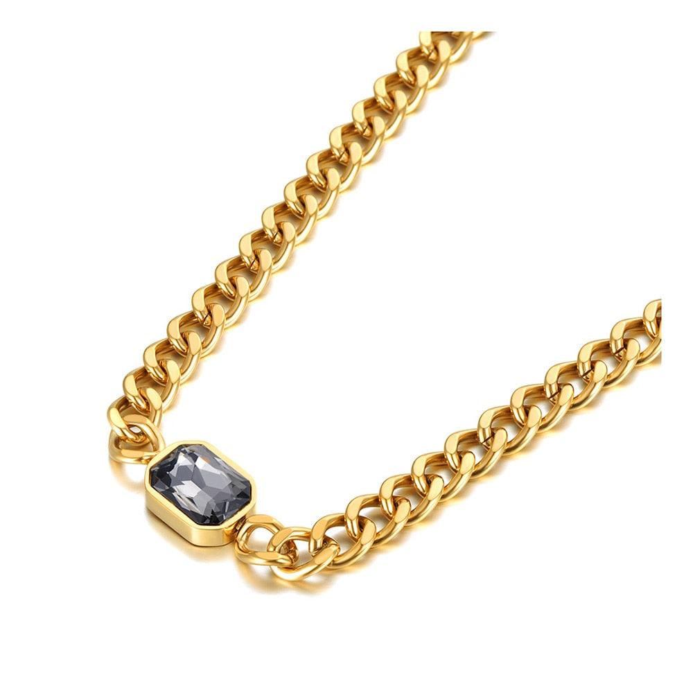 Bracelet et collier assortis en acier inoxydable