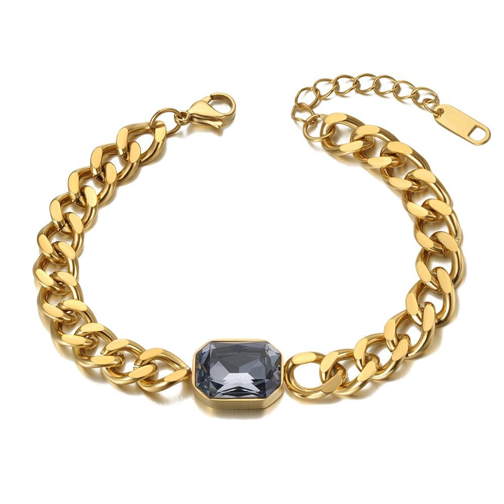Bracelet et collier assortis en acier inoxydable