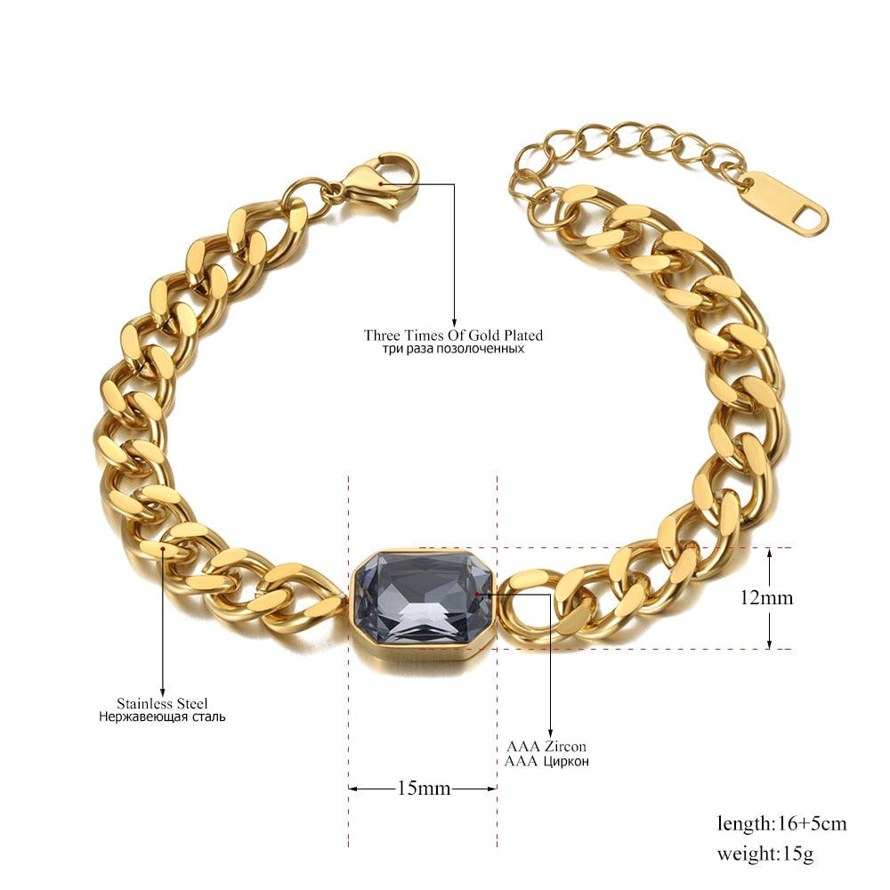 Bracelet et collier assortis en acier inoxydable
