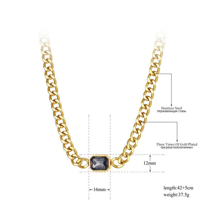Bracelet et collier assortis en acier inoxydable