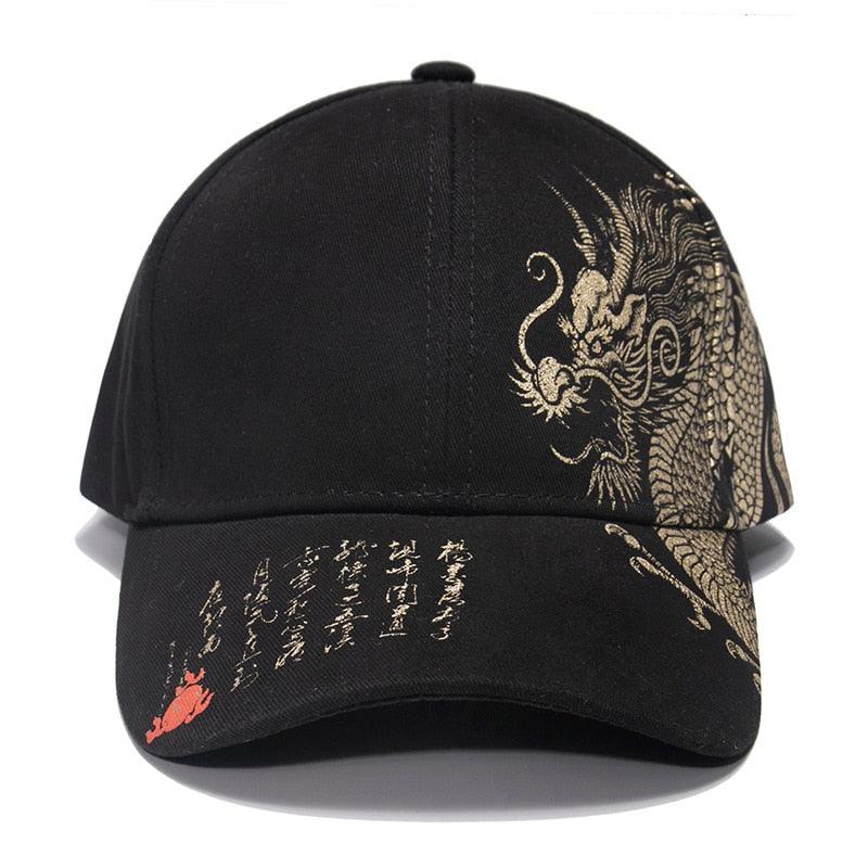 Casquette Dragon - noire 2 face