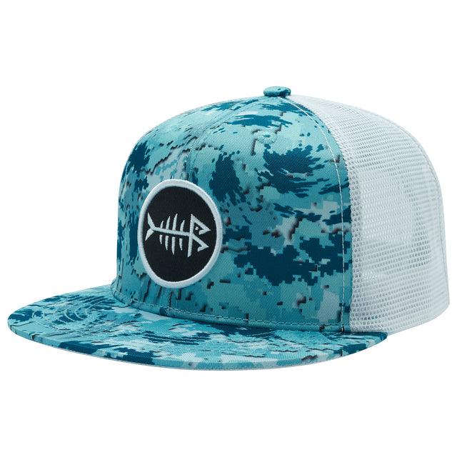 Casquette du pêcheur visière plate camouflage ocean numerique