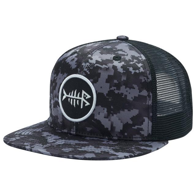 Casquette du pêcheur visière plate camouflage numerique de nuit