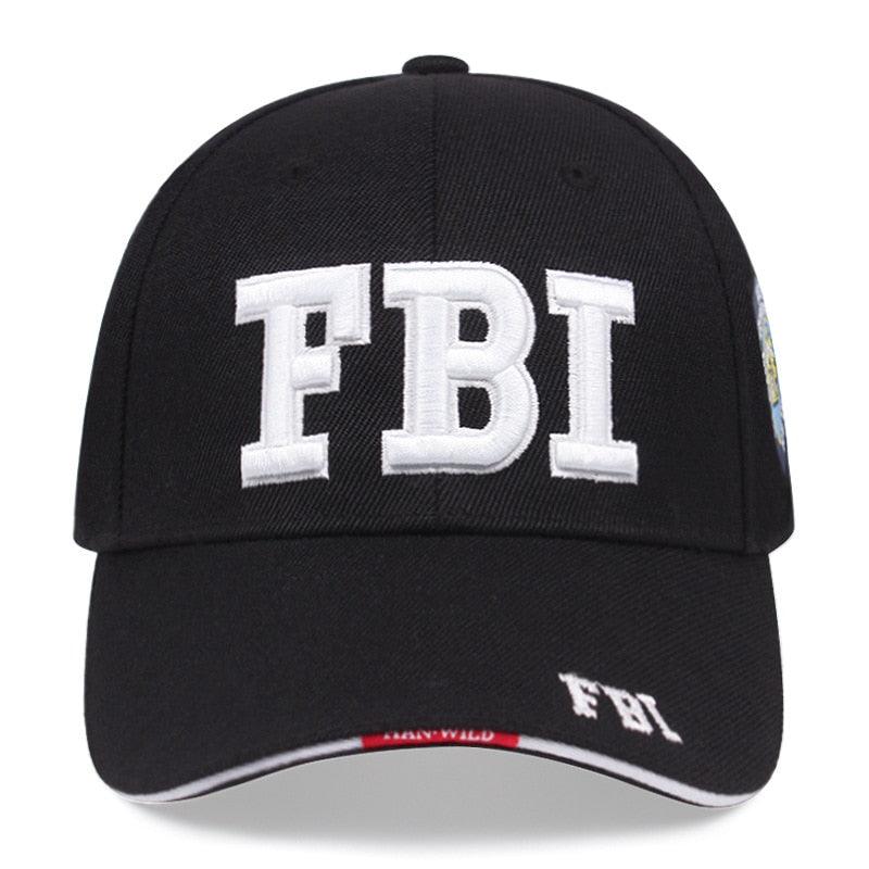 Casquette FBI - noire face