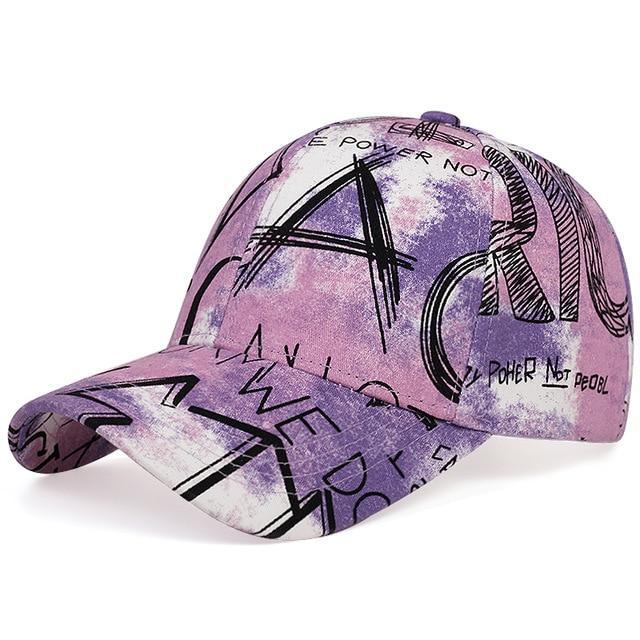 Casquette Graffiti mixte homme , femme lavende