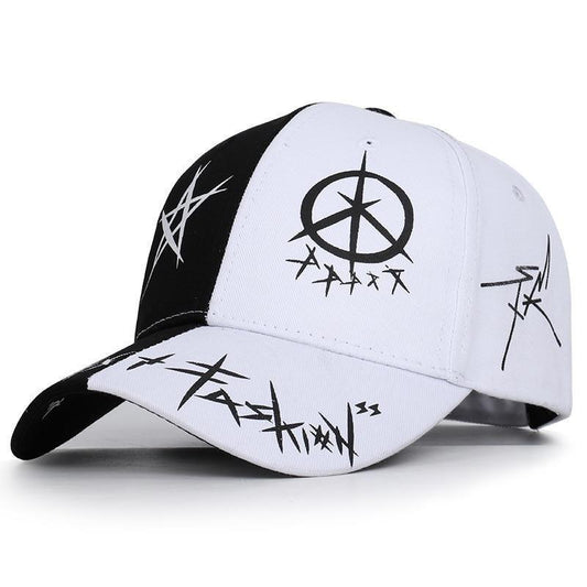 Casquette Graffiti "Pentagram" mixte noire  & blanche
